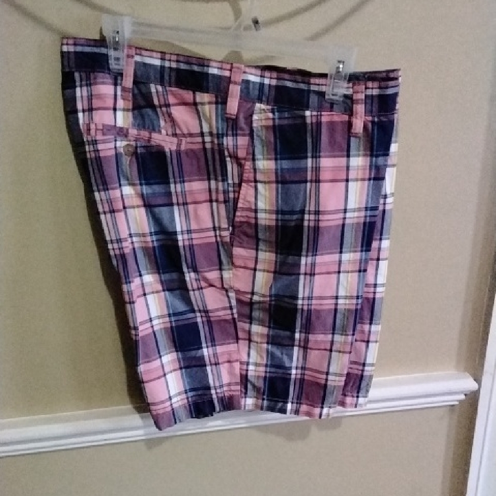 Nautica Blue and Pink Plaid Shorts